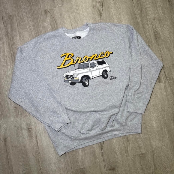 Other - Gray Ford Bronco crewneck sweatshirt with white Ford Bronco graphic